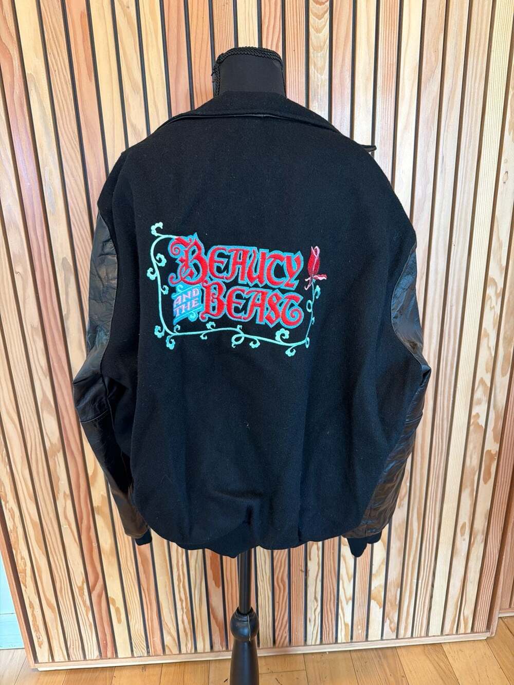 Promotalk Hollywood Vintage Disney Beauty and the Beast Crew Varsity Jacket